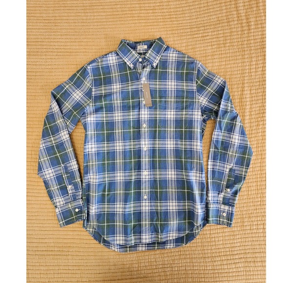 J. Crew Factory Other - J.Crew Secret Wash Organic Cotton Plaid Shirt Button Down Preppy Mens S